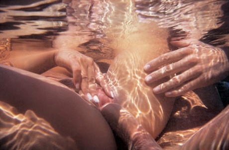 Caucasian chick Wanda gets jizz on her goggles after sex in the water 14126391