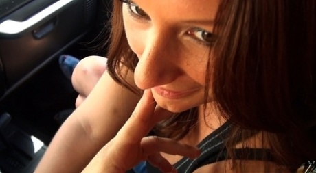 Prostitute Jada Coxxx gives a POV handjob and blowjob inside a car 76503601